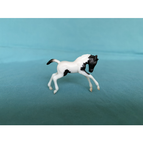 Black Pinto Scrambling Foal - Mystery Foal Surprise - Family 11