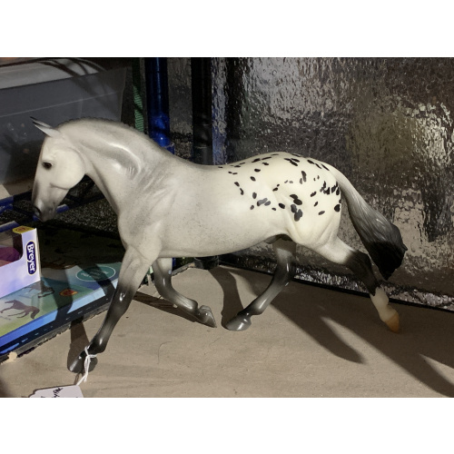 Breyer OF Horse Cleveland Bay Rotating Draft BF SR Matte Varnish Roan Appaloosa #1