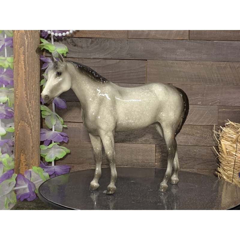 Breyer Custom Horse Traditional Yearling Quarter Horse Glossy Dapple Grey