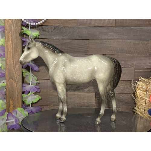 Breyer Custom Horse Traditional Yearling Quarter Horse Glossy Dapple Grey