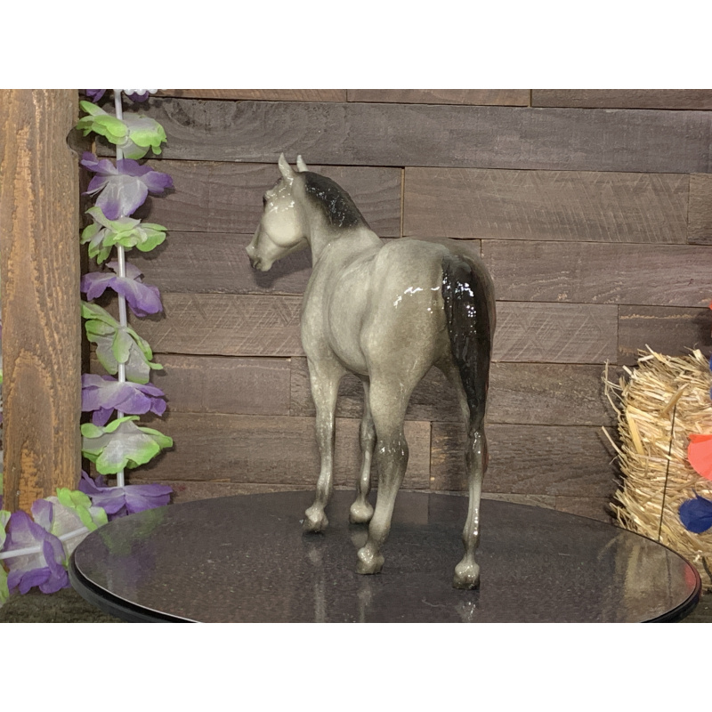 Breyer Custom Horse Traditional Yearling Quarter Horse Glossy Dapple Grey