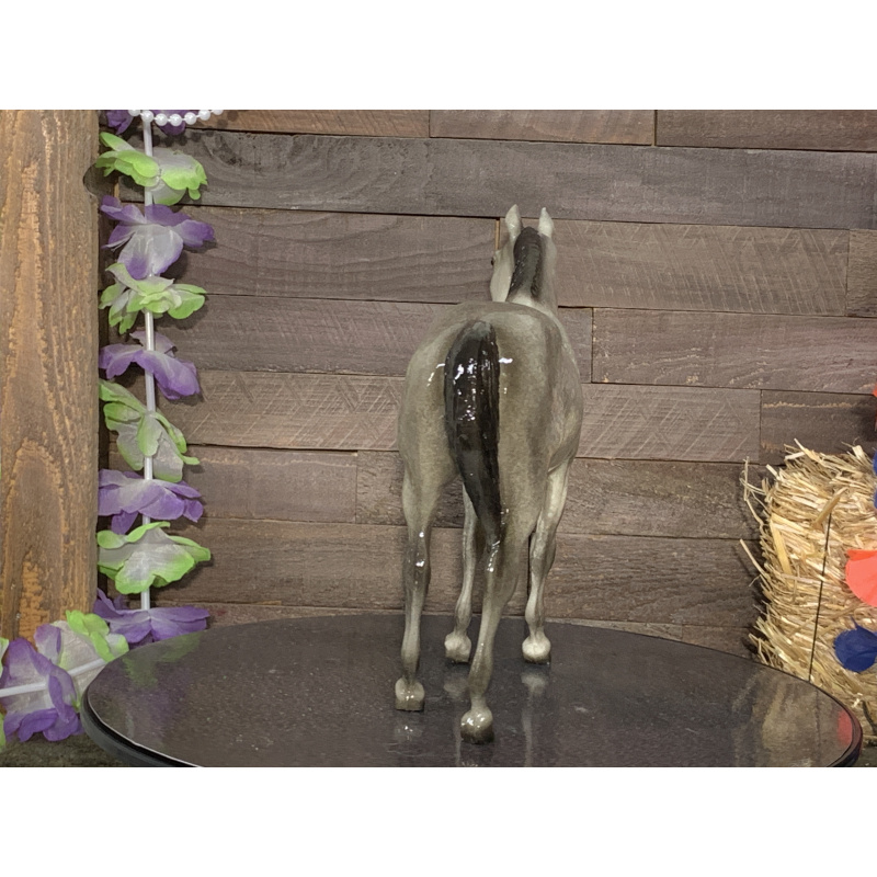 Breyer Custom Horse Traditional Yearling Quarter Horse Glossy Dapple Grey