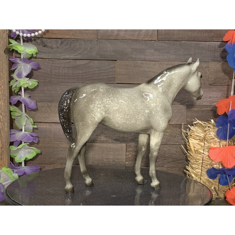 Breyer Custom Horse Traditional Yearling Quarter Horse Glossy Dapple Grey
