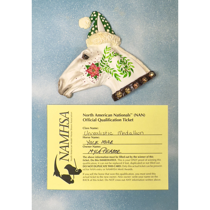 Yule Mule Decorator Resin Medallion. Live show winner!