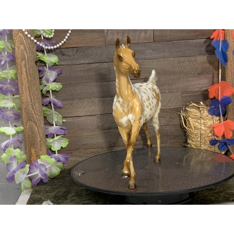 Breyer Custom Horse Traditional Akhal-Teke Glossy Golden Palomino Loud Appy