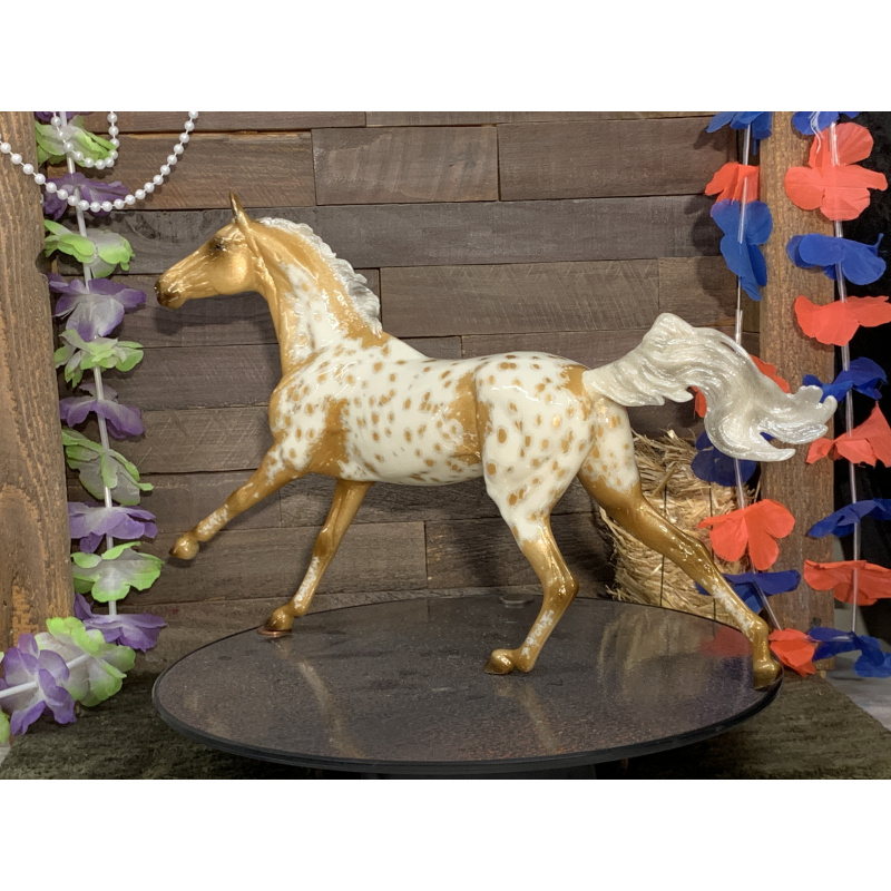 Breyer Custom Horse Traditional Akhal-Teke Glossy Golden Palomino Loud Appy