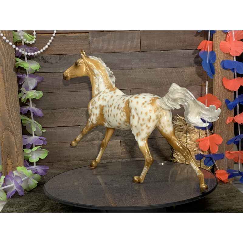 Breyer Custom Horse Traditional Akhal-Teke Glossy Golden Palomino Loud Appy
