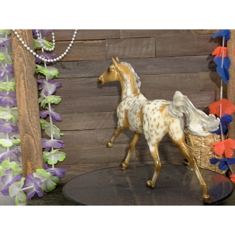 Breyer Custom Horse Traditional Akhal-Teke Glossy Golden Palomino Loud Appy