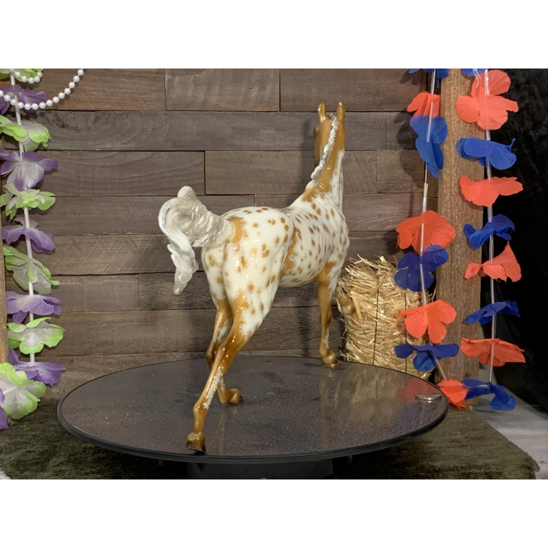 Breyer Custom Horse Traditional Akhal-Teke Glossy Golden Palomino Loud Appy