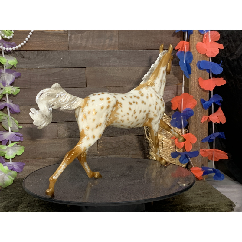 Breyer Custom Horse Traditional Akhal-Teke Glossy Golden Palomino Loud Appy
