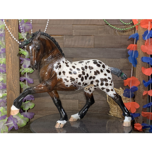 Artist Resin Snort Full Size Bay Blanket Appaloosa