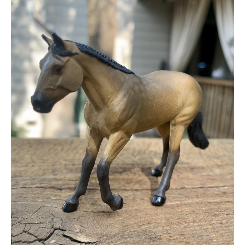 CM Custom Breyer Loping Stablemate Stock Horse Mare To Buckskin