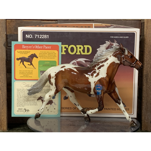 Breyer OF Horse Pacer Silver Bay Pinto With Blue Ribbon Sticker Rockford