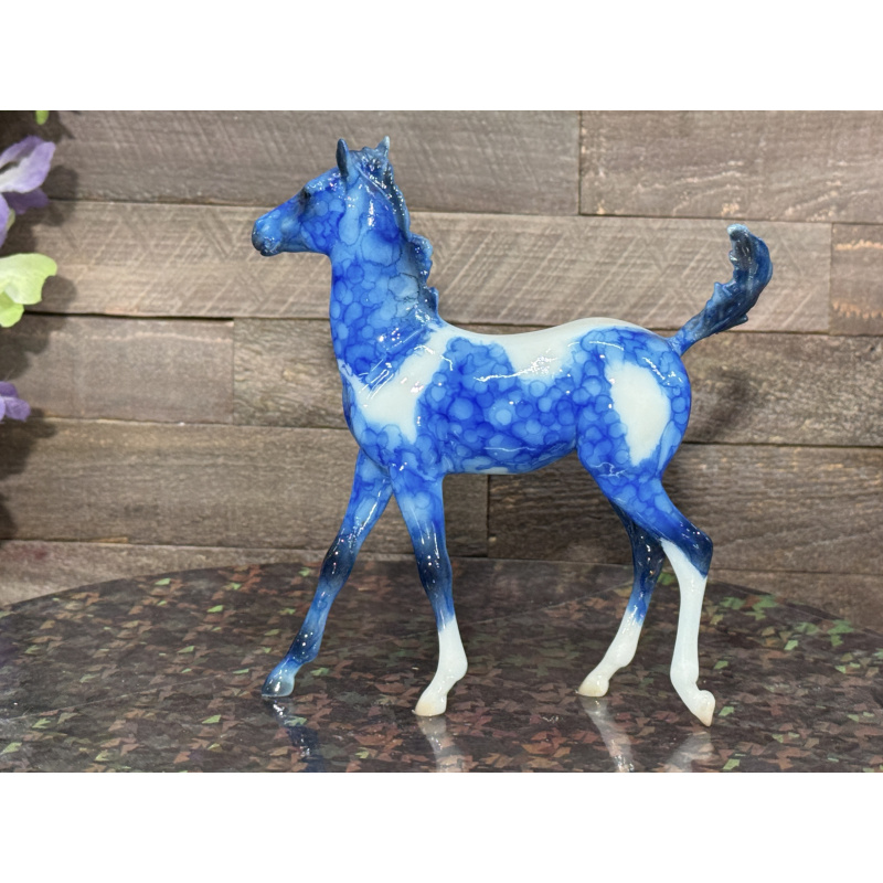 Breyer Custom Horse Traditional Marbled Dapple Blue Paint