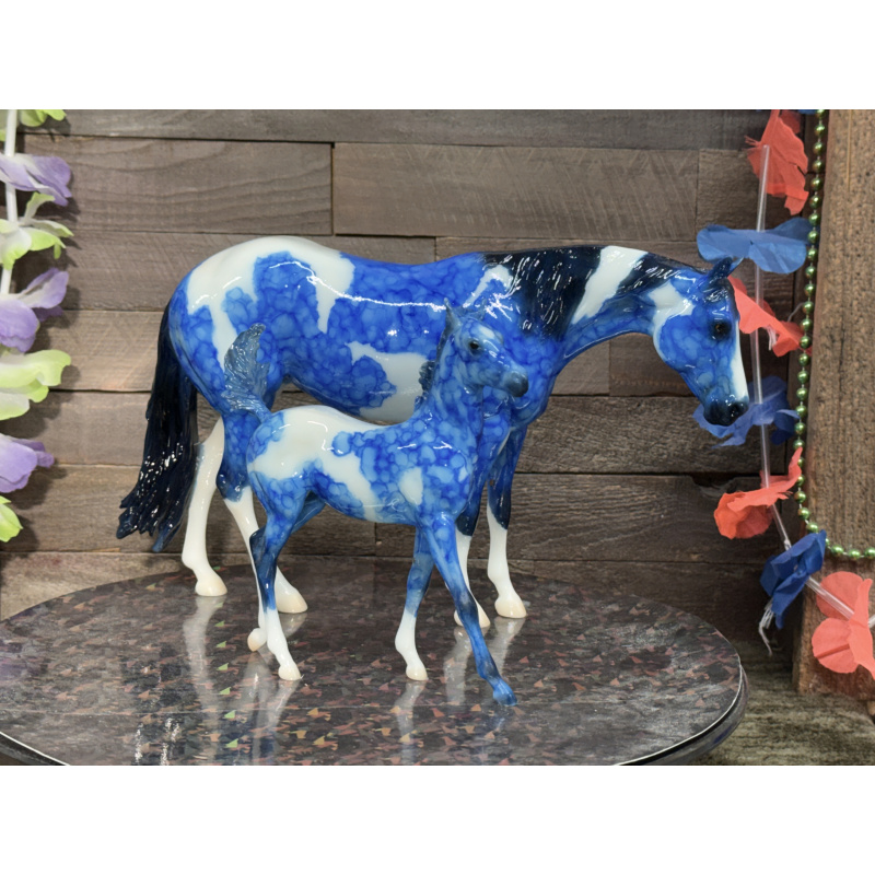 Breyer Custom Horse Traditional Marbled Dapple Blue Paint