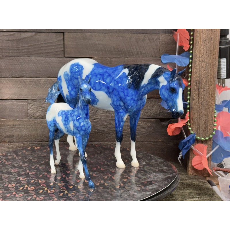 Breyer Custom Horse Traditional Marbled Dapple Blue Paint