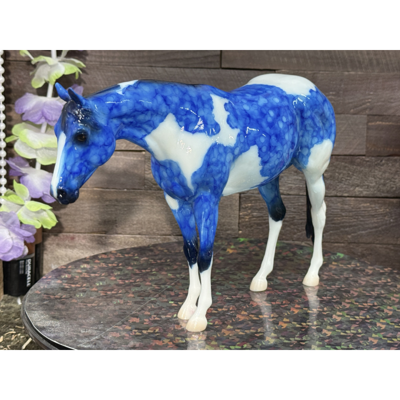 Breyer Custom Horse Traditional Marbled Dapple Blue Paint