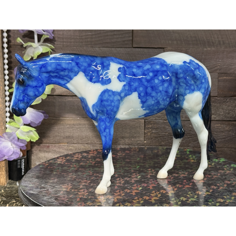 Breyer Custom Horse Traditional Marbled Dapple Blue Paint