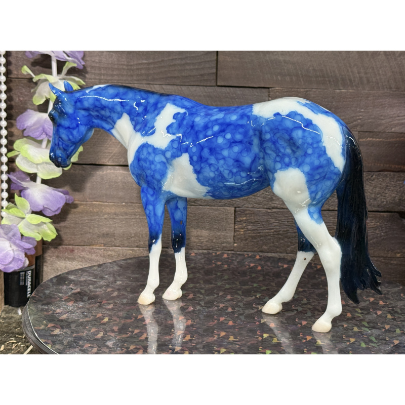 Breyer Custom Horse Traditional Marbled Dapple Blue Paint