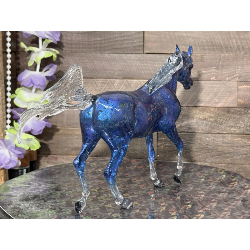 Breyer Custom Horse Classic Clear Trotting Arabian To Blue Benasque