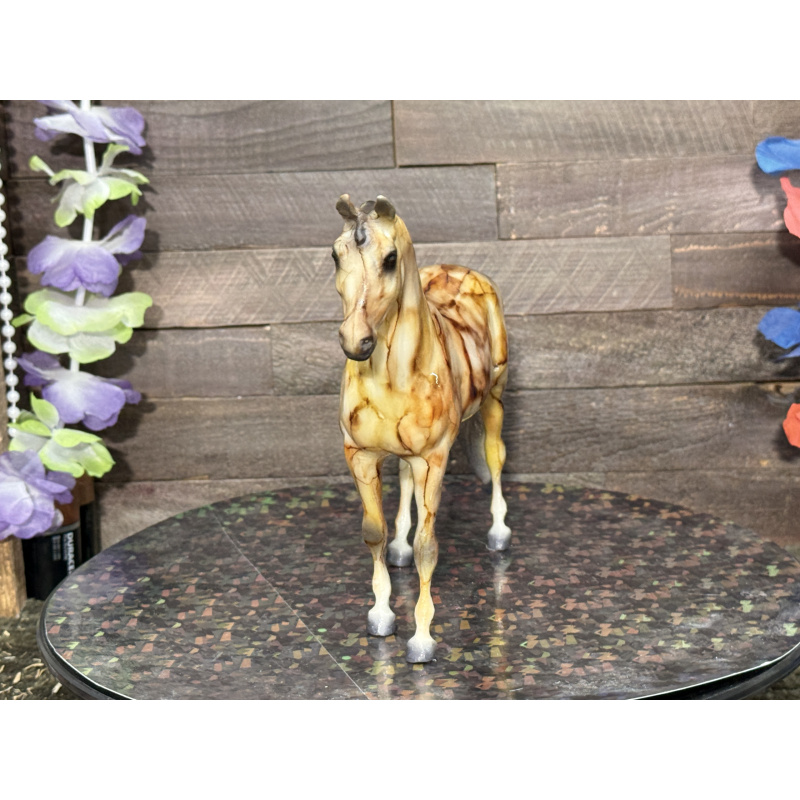 Breyer Custom Horse Classic Jet Run Horse Marbled Browns Tans Yellows