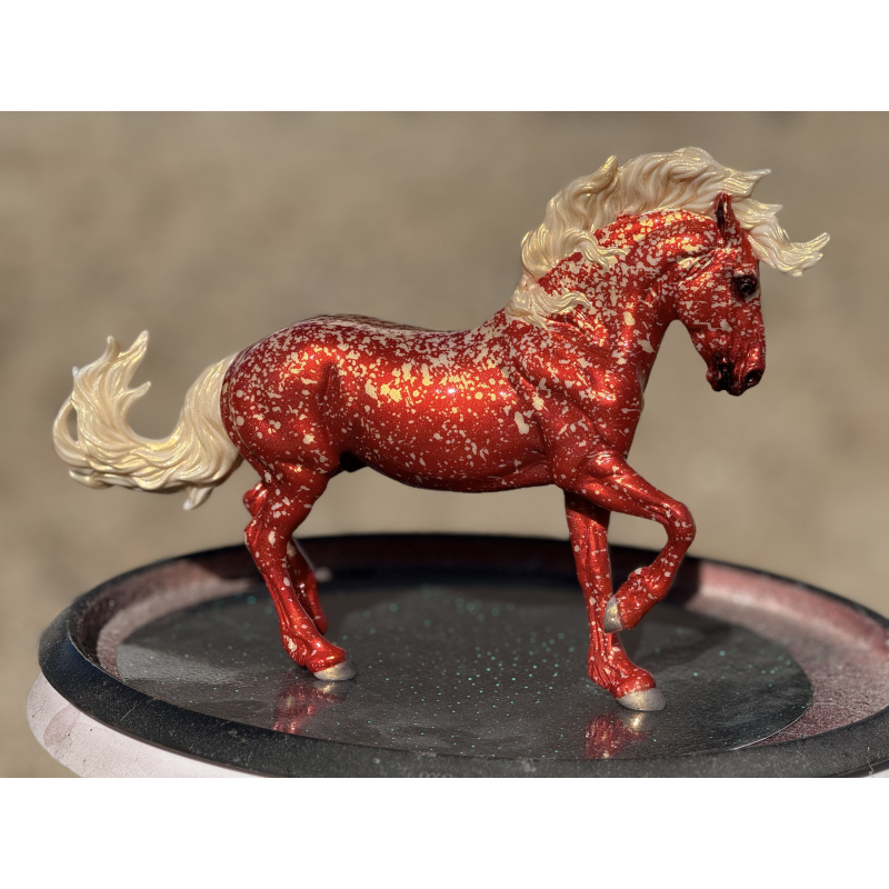 Breyer Custom Horse Traditional Fireheart Gold & Red Holographic