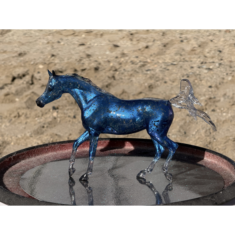 Breyer Custom Horse Classic Clear Trotting Arabian To Blue Benasque