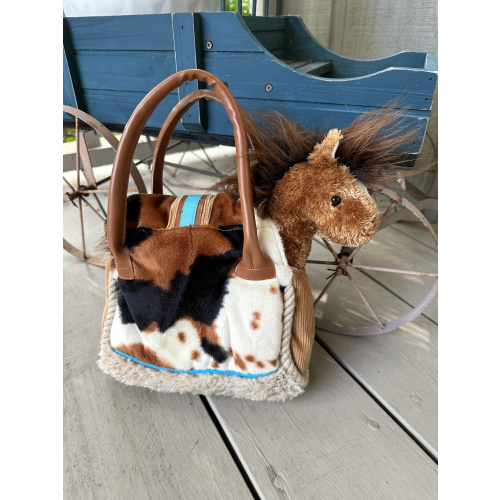 8" Sassy Pet Saks by Douglas Cowgirl Western Purse and Horse Pony Plush