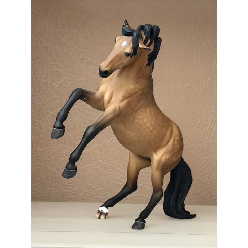 Custom Breyer Premier model Carman painted to a Pale Dappled Golden Buckskin