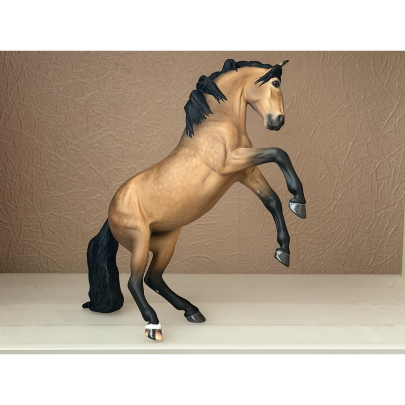 Custom Breyer Premier model Carman painted to a Pale Dappled Golden Buckskin