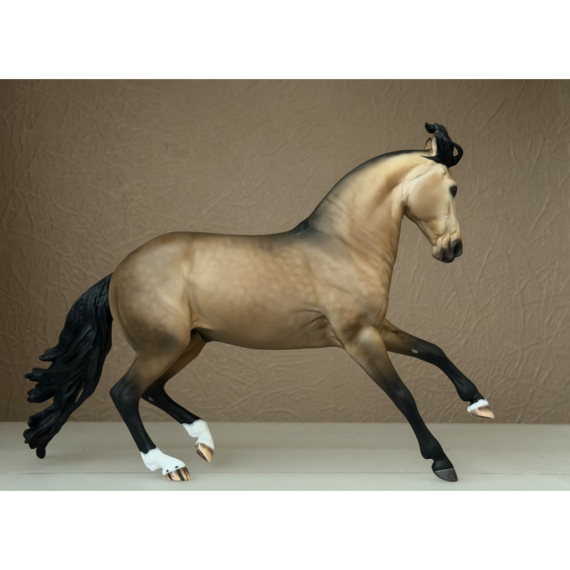 CM BREYER CRIOLLO TO A GOLDEN DAPPLED BUCKSKIN