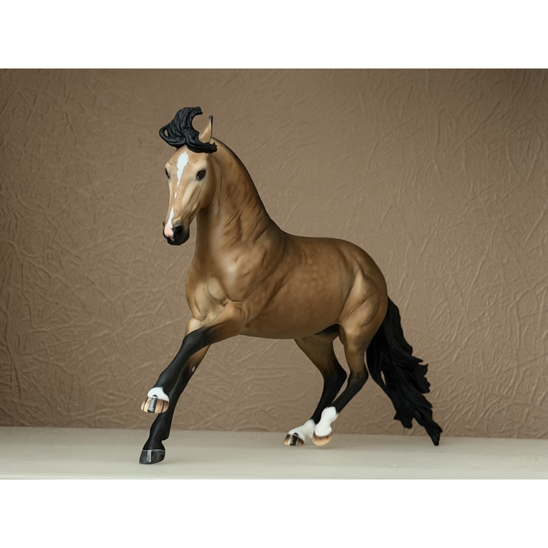 CM BREYER CRIOLLO TO A GOLDEN DAPPLED BUCKSKIN