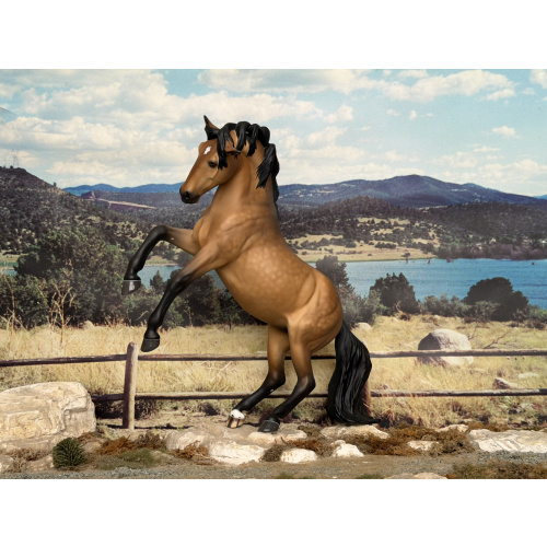 Custom Breyer Premier model Carman painted to a Pale Dappled Golden Buckskin