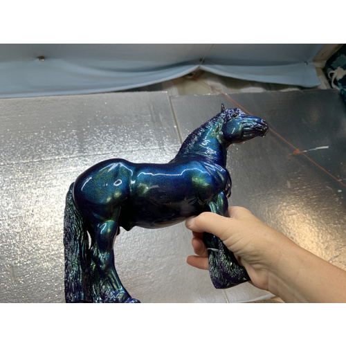 Breyer Custom Horse Traditional GeorgTheo Colorshifting Many Colors Blues & Greens