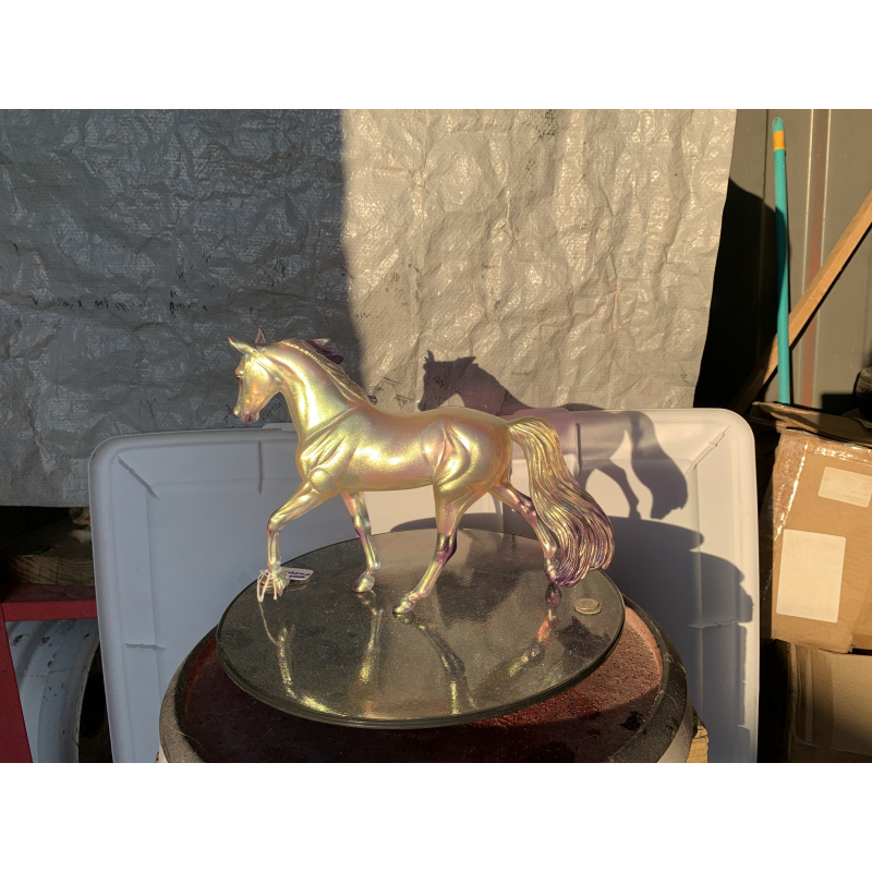 Breyer Custom Horse Traditional Clearware TWH Euphoria Colorshift Aqua Green Pink