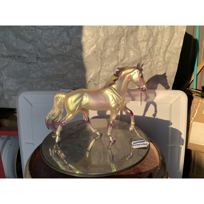 Breyer Custom Horse Traditional Clearware TWH Euphoria Colorshift Aqua Green Pink