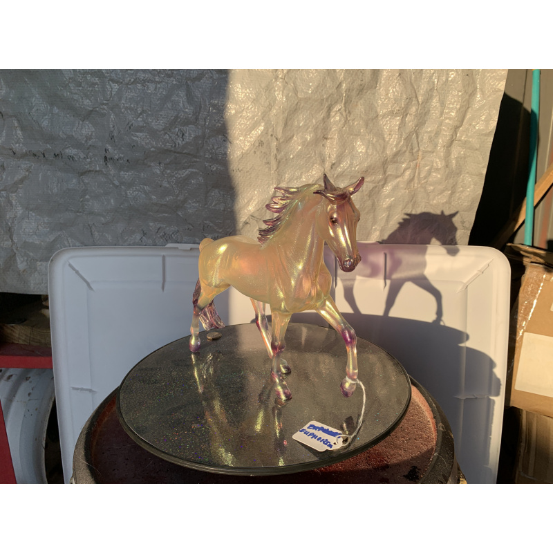 Breyer Custom Horse Traditional Clearware TWH Euphoria Colorshift Aqua Green Pink