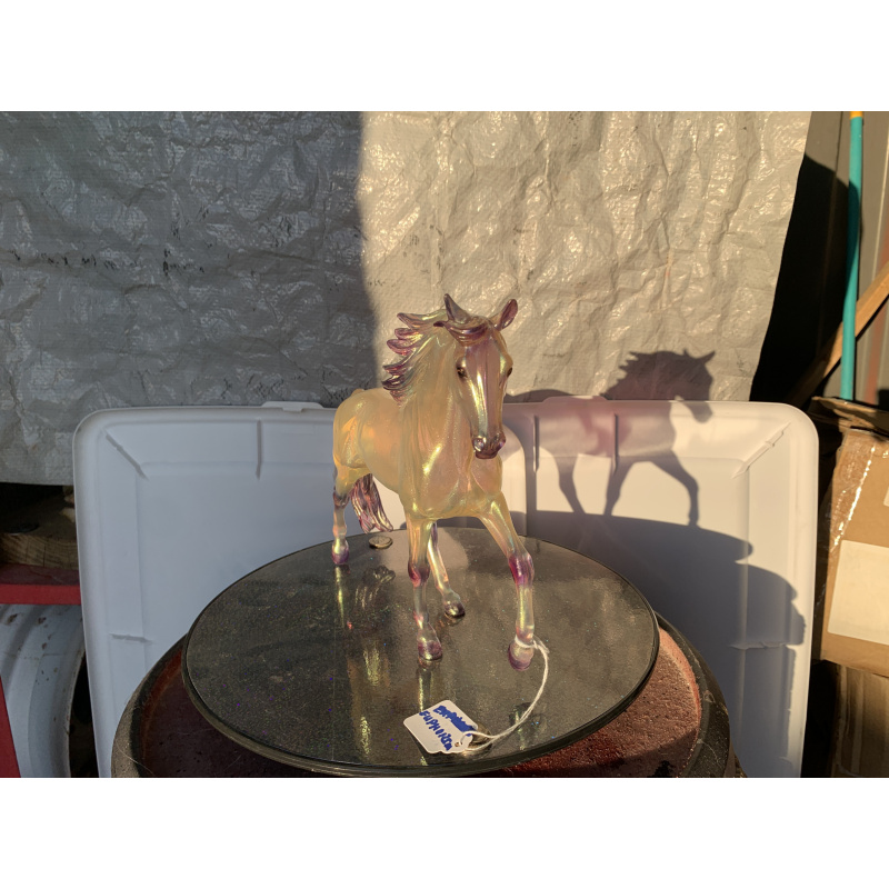 Breyer Custom Horse Traditional Clearware TWH Euphoria Colorshift Aqua Green Pink