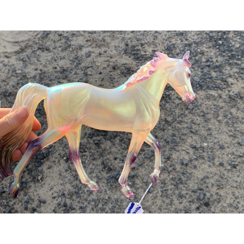 Breyer Custom Horse Traditional Clearware TWH Euphoria Colorshift Aqua Green Pink