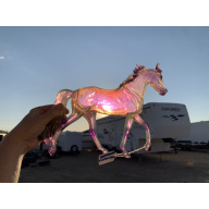 Breyer Custom Horse Traditional Clearware TWH Euphoria Colorshift Aqua Green Pink