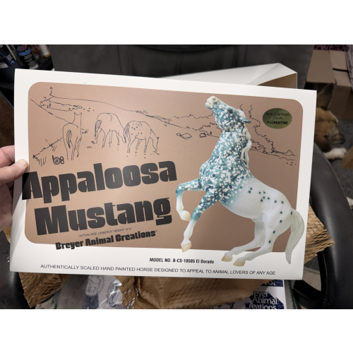 Breyer Custom Horse Semi Rearing Mustang Gold Florentine Varnish Appaloosa