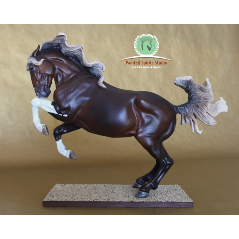 Ikas Andalusia- CM 3D Print resin rearing andalusian mare to silver seal brown