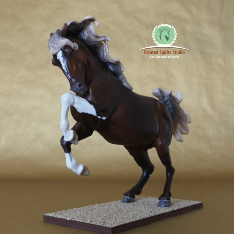 Ikas Andalusia- CM 3D Print resin rearing andalusian mare to silver seal brown