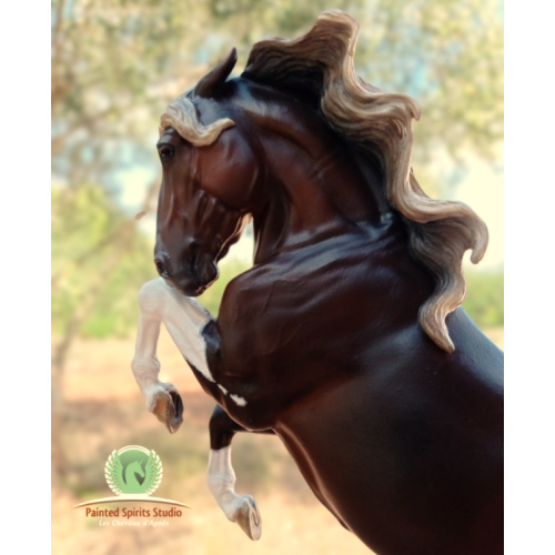 Ikas Andalusia- CM 3D Print resin rearing andalusian mare to silver seal brown