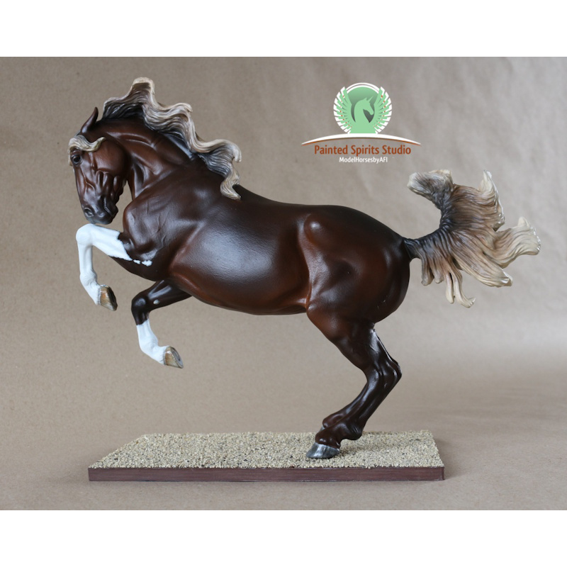 Ikas Andalusia- CM 3D Print resin rearing andalusian mare to silver seal brown