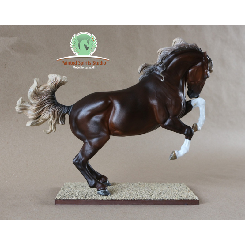 Ikas Andalusia- CM 3D Print resin rearing andalusian mare to silver seal brown