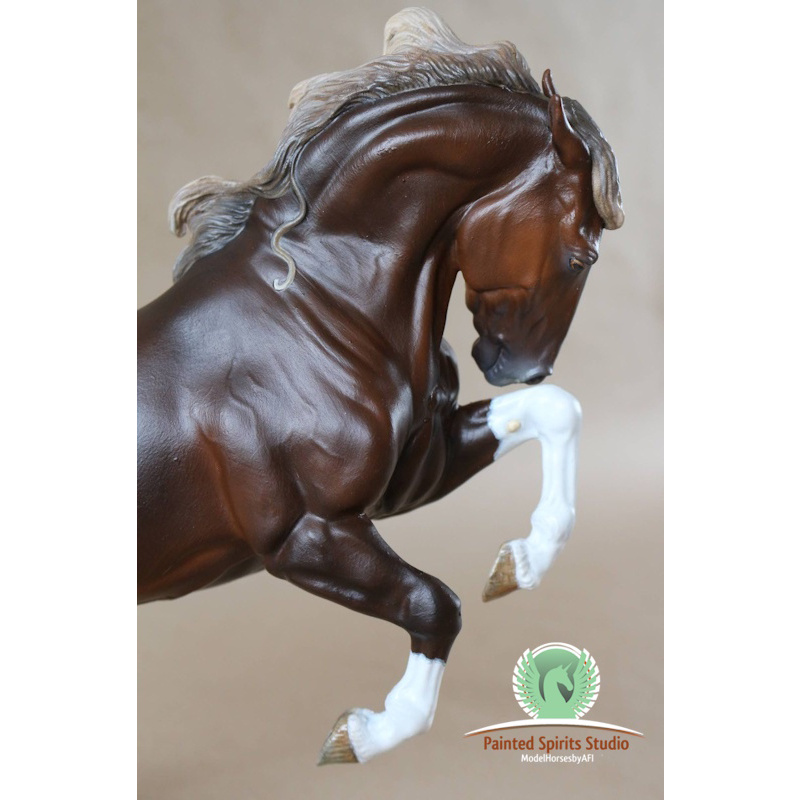 Ikas Andalusia- CM 3D Print resin rearing andalusian mare to silver seal brown