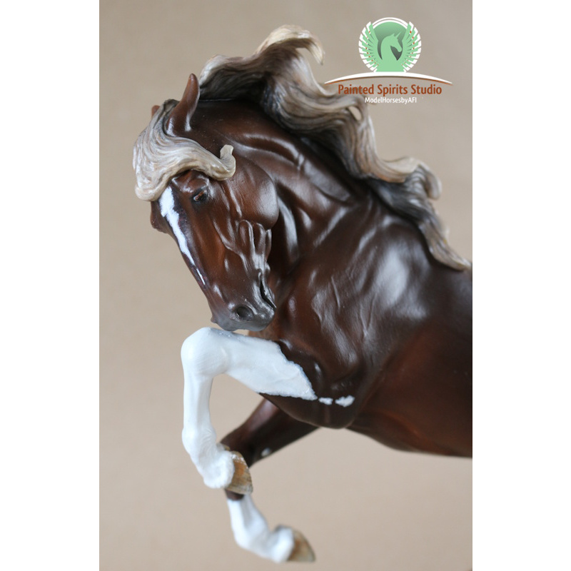 Ikas Andalusia- CM 3D Print resin rearing andalusian mare to silver seal brown