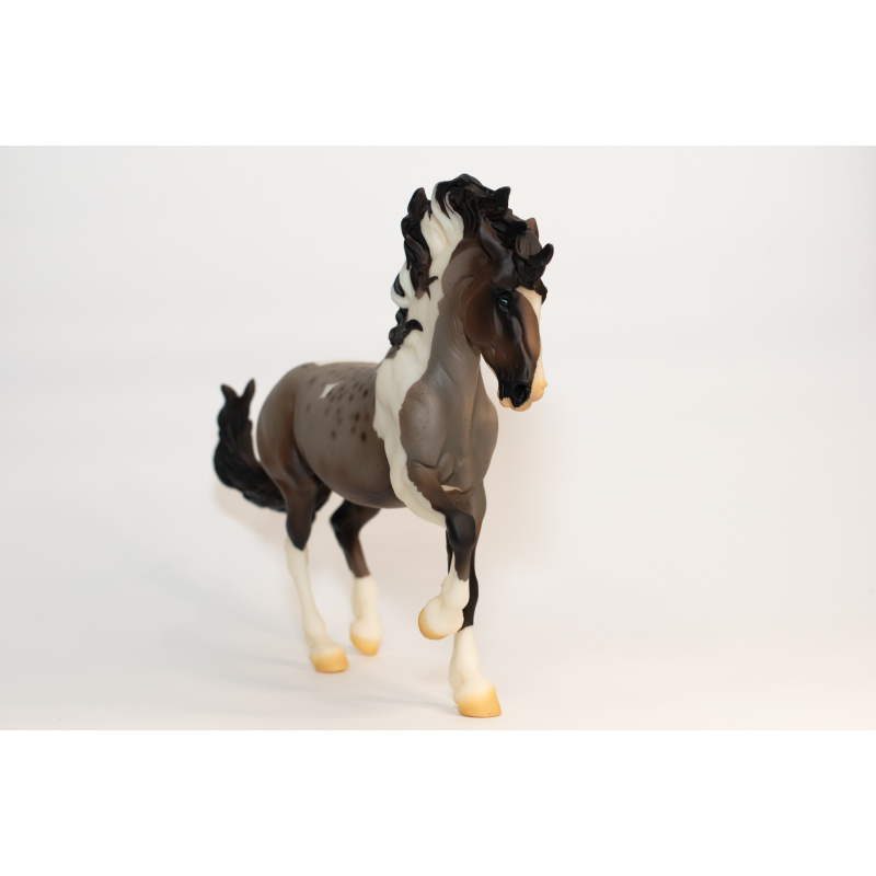 Faux OF Fireheart to a Bay Roan Paint with Reverse Dapples