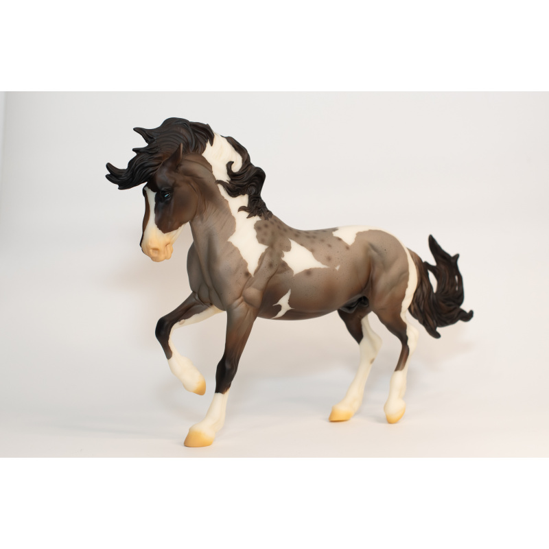 Faux OF Fireheart to a Bay Roan Paint with Reverse Dapples
